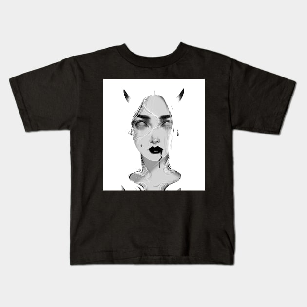 Yuki-onna Kids T-Shirt by MaliceGhoul